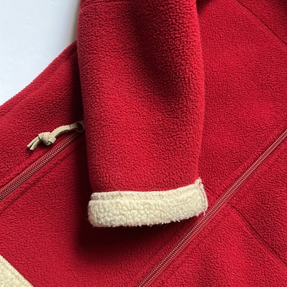 Vintage Old Navy Fleece Hoodie Jacket Red Size 10 - Picture 3 of 8